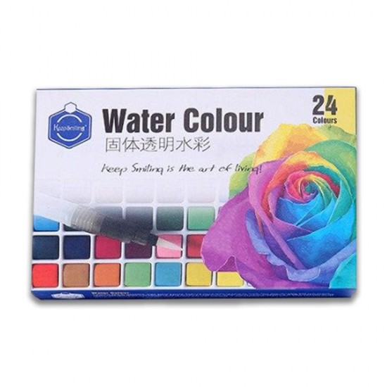 24 Color Watercolors Transparent Stone Smile